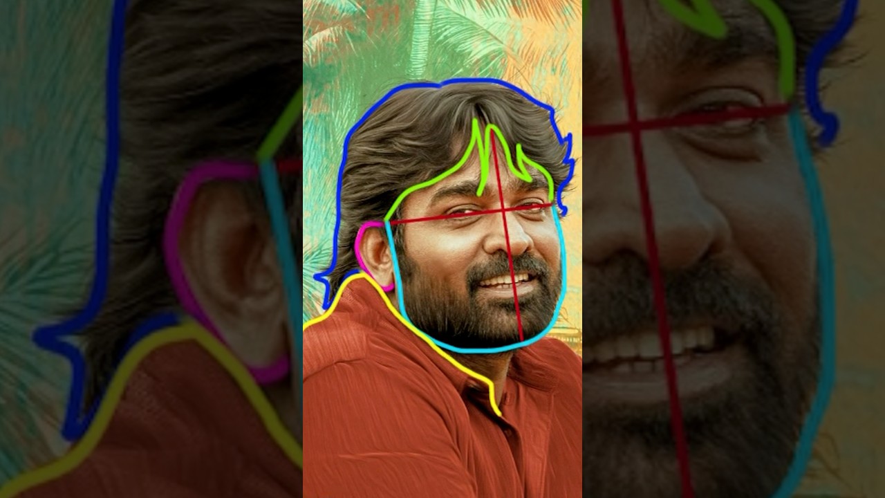 How to Draw Vijay Sethupathi from Thalaivan Thalaivii using Loomis Head ✏️ 