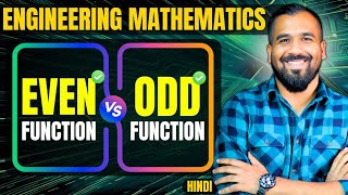 Even and Odd Functions Explained with Solved Numericals in Hindi | Engineering Mathematics Series