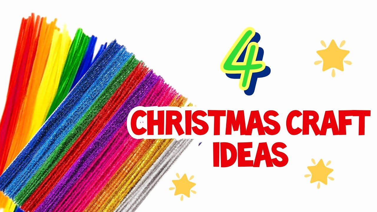 Рождественский декор с использованием ершиков для чистки трубок