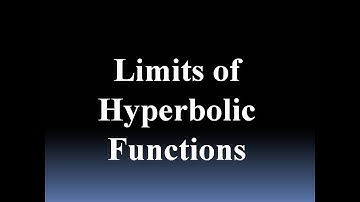 Hyperbolic Function Limits Explained