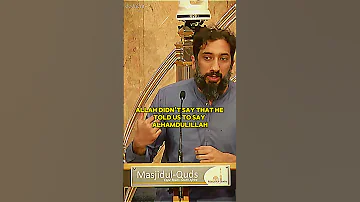 Why Is It Alhamdulillah And Not Nahmadullah Nouman Ali Khan 