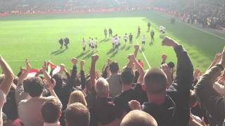 Liverpool 1-2 Manchester United 'We Love United We Do' Chant