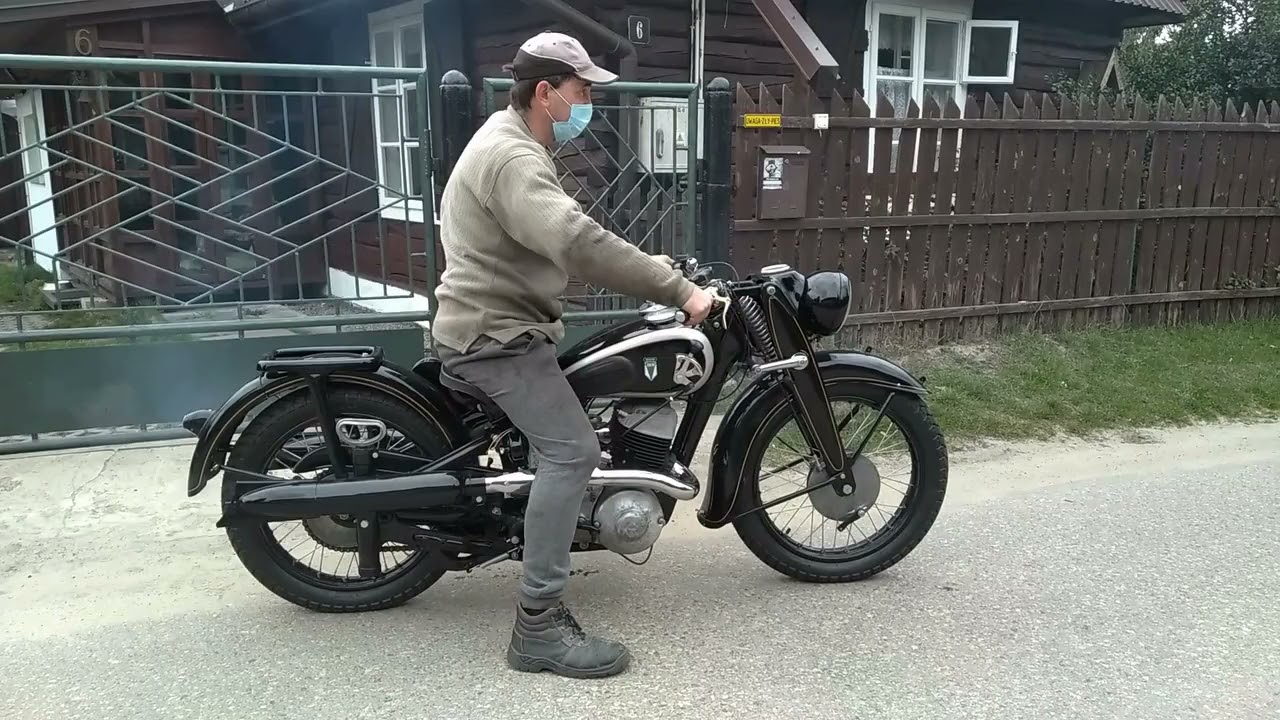 DKW NZ 500, restored. Test ride - YouTube