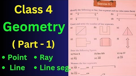 📏GEOMETRY: Point, Line , Line Segment and Ray || Geometry for class 4 part -1 || Class 4 maths