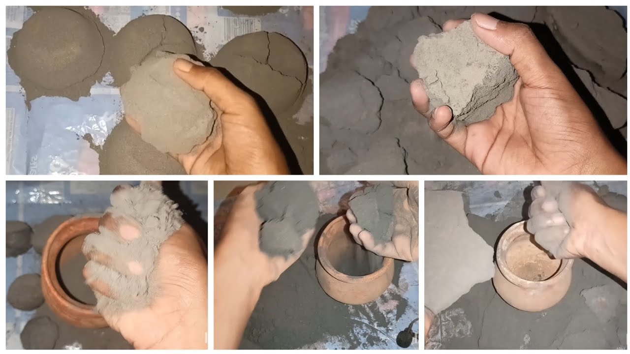 Pure Charcoal Ashes Dry Floor & Clay Pot Crumbling Compilation ASMR 🔥 #asmr #satisfying #subscribe 🔔