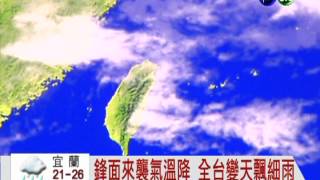 鋒面報到! 全台天氣變濕冷