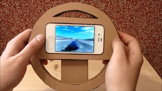 DIY TRICK - How to Make a Game Steering Wheel for any Smartphone or Tablet