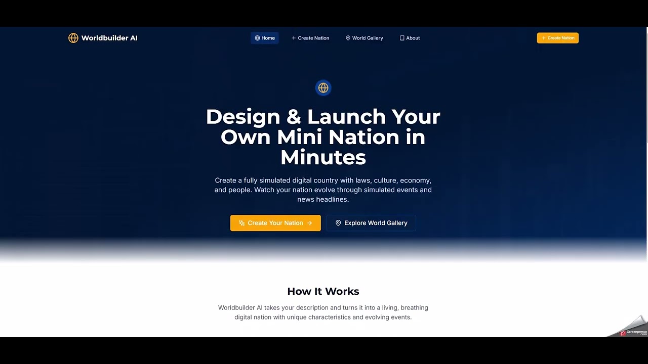 Worldbuilder AI: Simulate a Nation, Spark a World