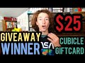 GIVEAWAY WINNER!! | $25 Cubicle Gift Card