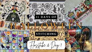 Flosstube Stitching Update & Day 1 of '31 Days of Halloween Stitching'