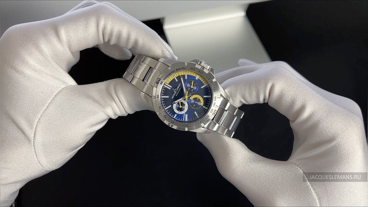 Jacques Lemans Orologio Uomo 42-11C Cassa Acciaio Quadrante Blu Cinturino Pelle