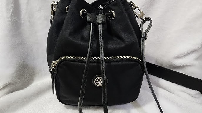 Duet Small Re Nylon Bucket Bag in Black - Prada