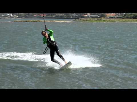 Kitesurfing Technique - Surf Board Duck Tack Slow Mo