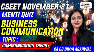 CSEET  Latest Business Communication Menti Quiz | |CA CS Divya Agarwal | |CA CS  Mohit Agarwal |