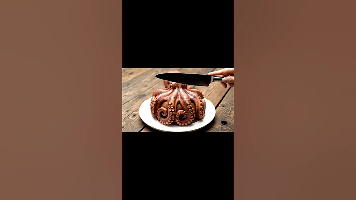 Is it Cake or an Octopus? 🐙 - Satisfying AI ASMR Cake Cuts! #Shorts