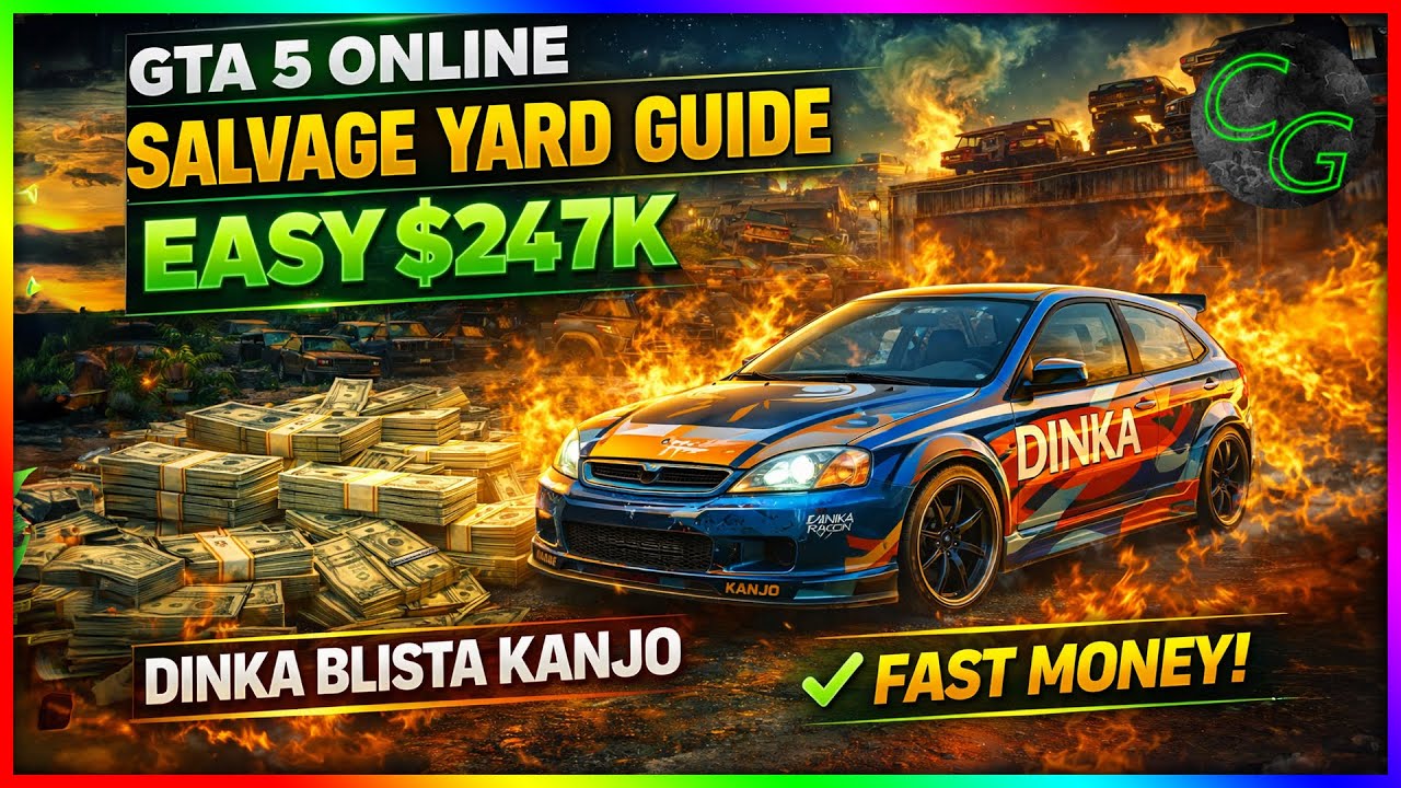 GTA 5 Online Salvage Yard Guide – EASY $247K Dinka Blista Kanjo (Fast Money!)