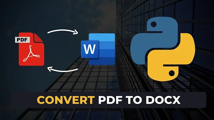 Convert PDF to MS Word DOCX and MS Word DOCX to PDF using Python