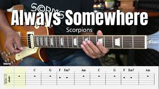 Always Somewhere - Scorpions - Guitar Instrumental Cover + Tab