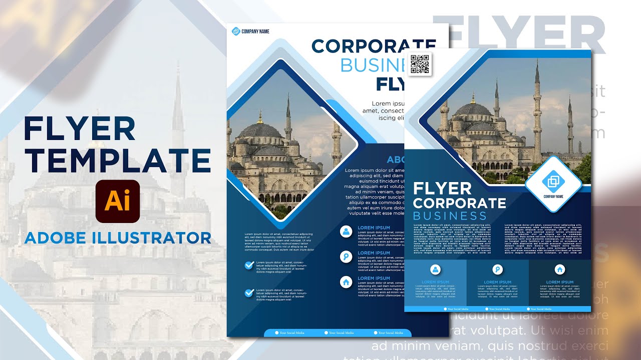 Corporate Business Flyer Design Tutorial | Adobe Illustrator 