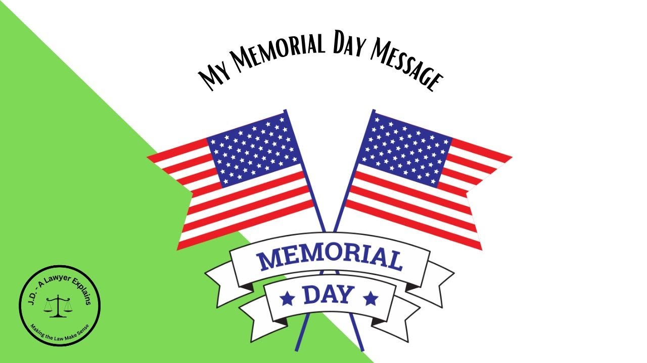 My Memorial Day Message YouTube