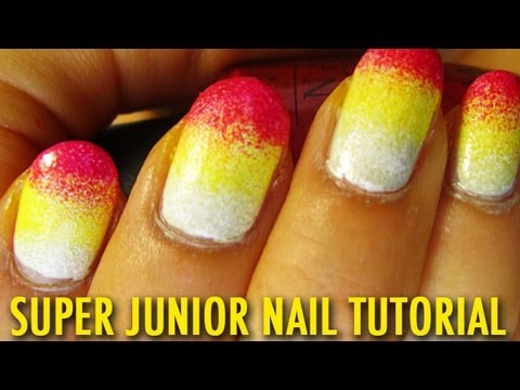 Gradient Nail Tutorial inspired by SUPER JUNIOR - SEXY, FREE & SINGLE (K-pop Nail Tutorial #6)