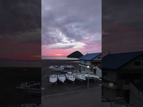 道の駅浅虫温泉隣の陸橋から見た夕日 #shorts