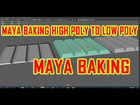 baking in maya pt 2 | maya baking high poly to low poly | maya normal ...