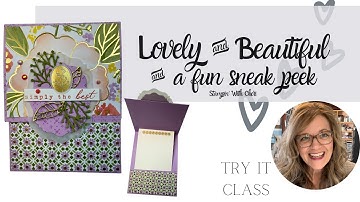 Check Out This Slider Fold: Stampin Up! Sneak Peek Lovely & Beautiful