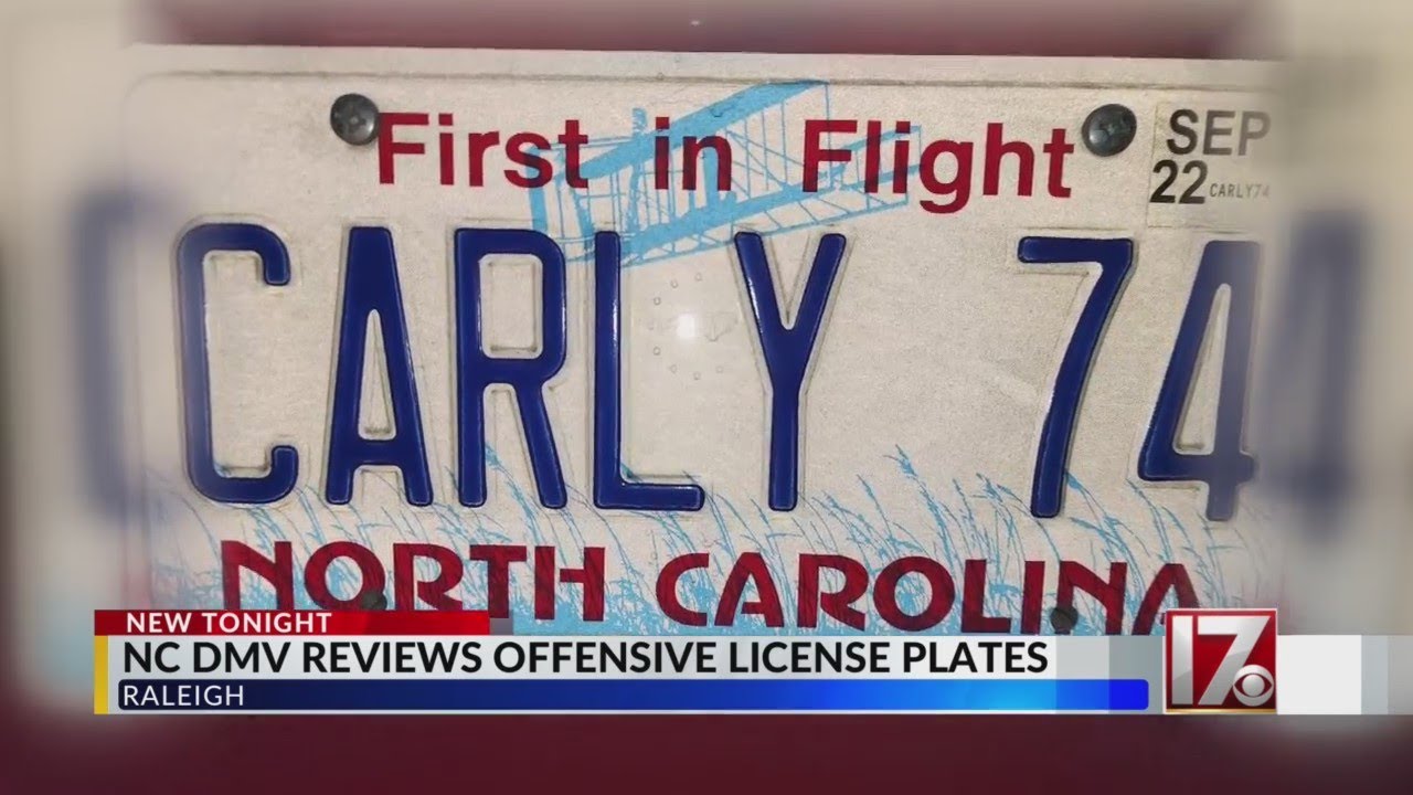 NC reviewing thousands of possibly offensive license plates YouTube