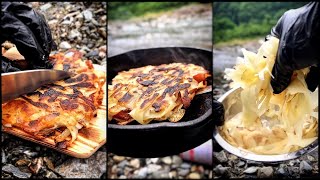 じゃがいもの中に、さけるチーズとベーコンを一緒に閉じ込めてみた｜potato cheese sandwich