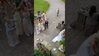 Crazy Bouquet Catch Moments At Weddings#WeddingFun #BouquetToss #FunnyWedding #ViralMoments