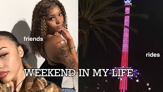 a weekend in my life | rollercoaster, mukbang, shopping, friends, etc :)