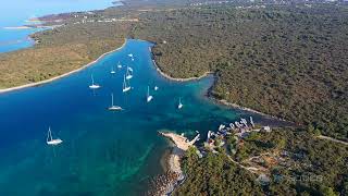 Zaliv Prtljug, otok Ugljan (Hrvaška iz zraka)
