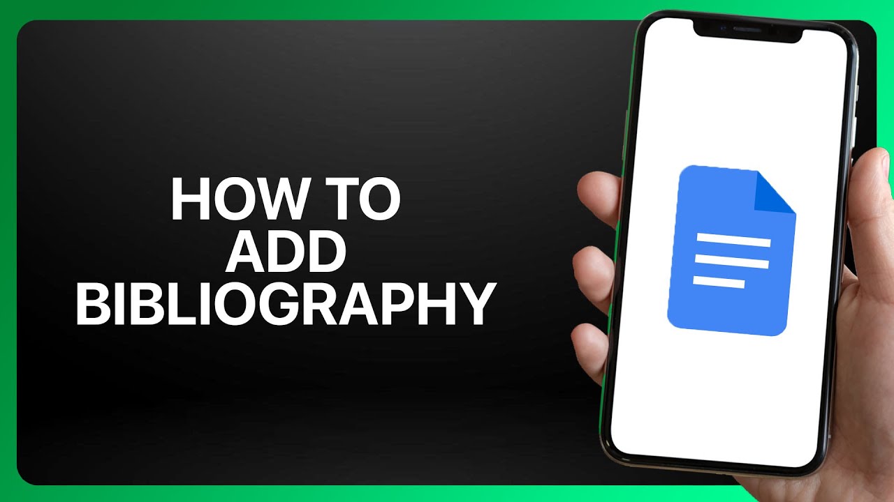 How To Add Bibliography In Google Docs ! Tutorial - YouTube