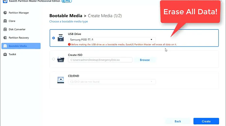Create WinPE Bootable Disk with Professional Software