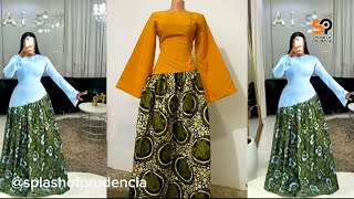 How to Cut an Asymmetric Gathered dress with Bell Sleeves 