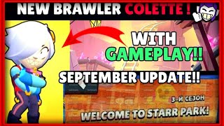 LEAKED GAMEPLAY OF NEW BRAWLER COLETTE,NEW SEPTEMBER UPDATE (BRAWL STARS)😈💖!!!!!