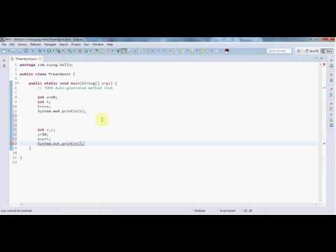 Pre and Post Operators Work in java with example