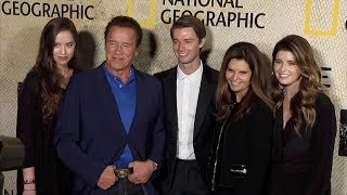 Arnold Schwarzenegger, Maria Shriver, Patrick, Katherine, Christina "The Long Road Home" Premiere