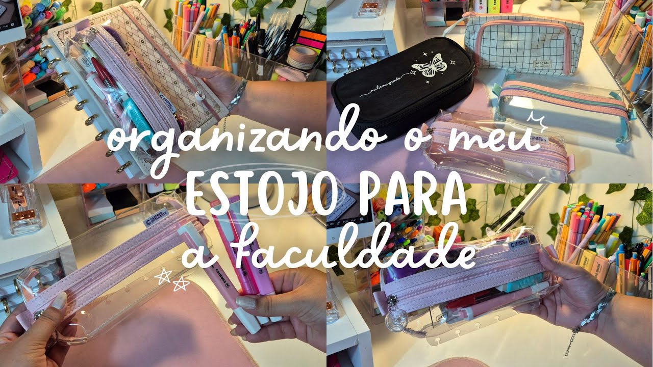 Organizando meu estojo para a faculdade | Direito | Volta às aulas