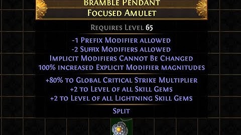 How to craft Focused Amulets with +2/+2 & ANY suffix