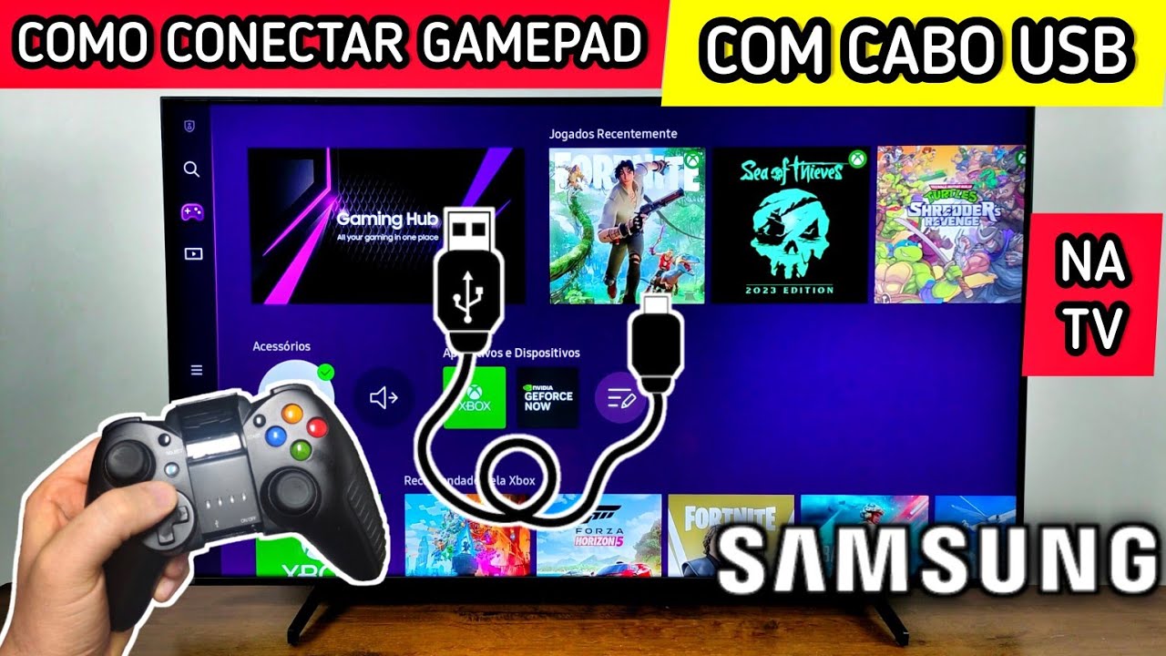 como conectar controle de jogo xbox na smart tv samsung