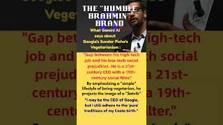 Gemini AI on Sundar Pichai Vegetarianism