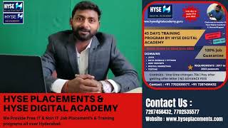 45 days Training + 100% Job Placement By Hyse Digital Academy | Hyse Placements