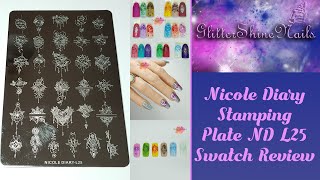 Nicole Diary Stamping Plate ND L25 Swatch Review