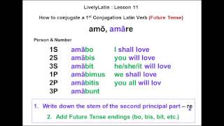 LivelyLatin Lesson 11 amo Future Tense (Silent Video) LivelyLatin Lesson 11 amo Future Tense (Silent Video)