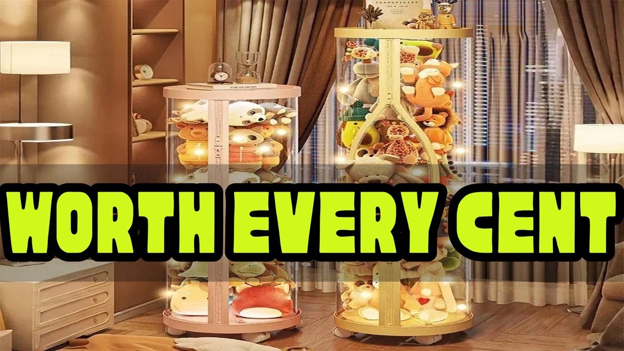 Transparent Doll Storage Box Plush Toy Organization Toy Storage Tube DIY Zipper Bins Kid Christmas