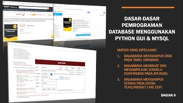 Pemrograman Database Menggunakan Python GUI & MySQL | Menghapus Data Pada Tabel