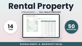 Rental Property Spreadsheet Tutorial - Landlord Tracker - Tenant Ledger - Income and Expenses