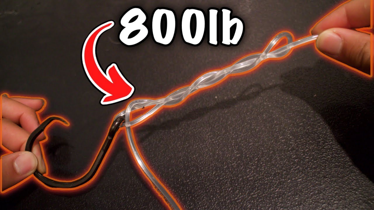 How To Tie Heavy Heavy Mono!!! (800lb Clinch Knot Tutorial)